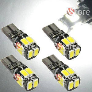 4 Led Bulbs T10 Canbus 10 SMD 5630 White Xenon Lights License Plate Car 12V - Picture 1 of 1