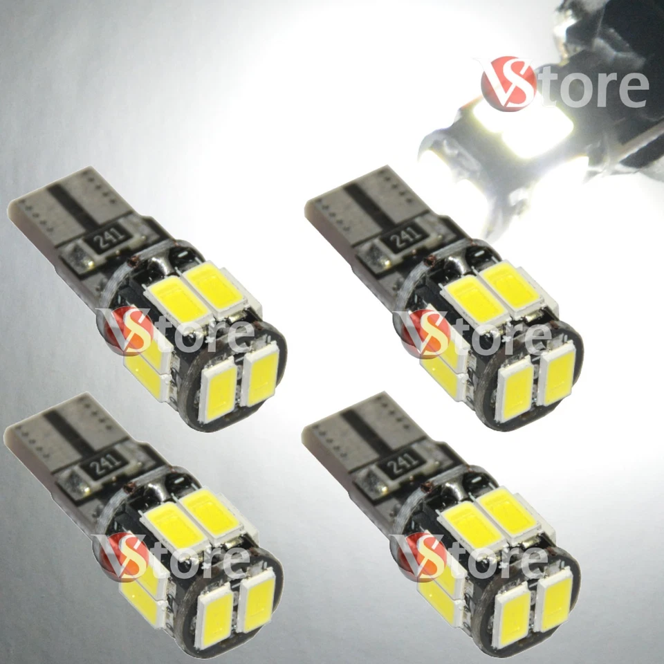 4 Lampade Led T10 Canbus 10 SMD 5630 Luci BIANCO Xenon Posizione Targa Auto 12V - Bild 1 von 1