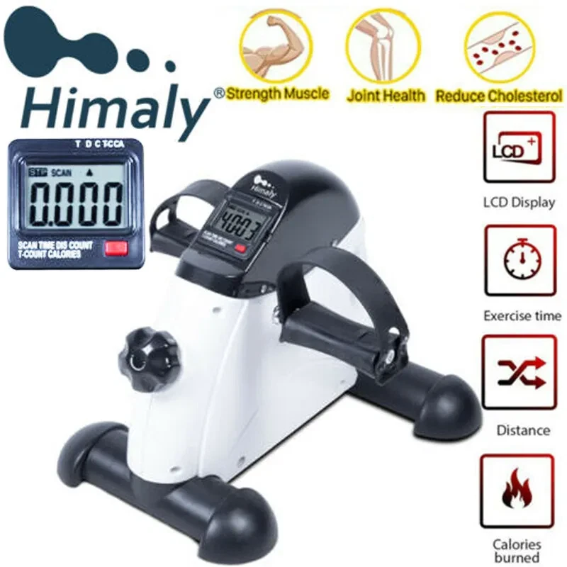 Mini Exercise Bike Under Desk Pedal Exerciser Cycle Arm Leg Peddler LCD Display - Image 1 of 4