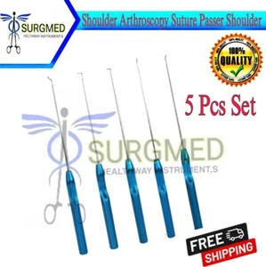 5 Pcs Shoulder Arthroscopy Suture Lasso Passer Orthopedic Instrument Set - Picture 1 of 3