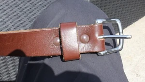 Generic Men's Quality Brown Leather Dress Belt Size 38 - Picture 1 of 4