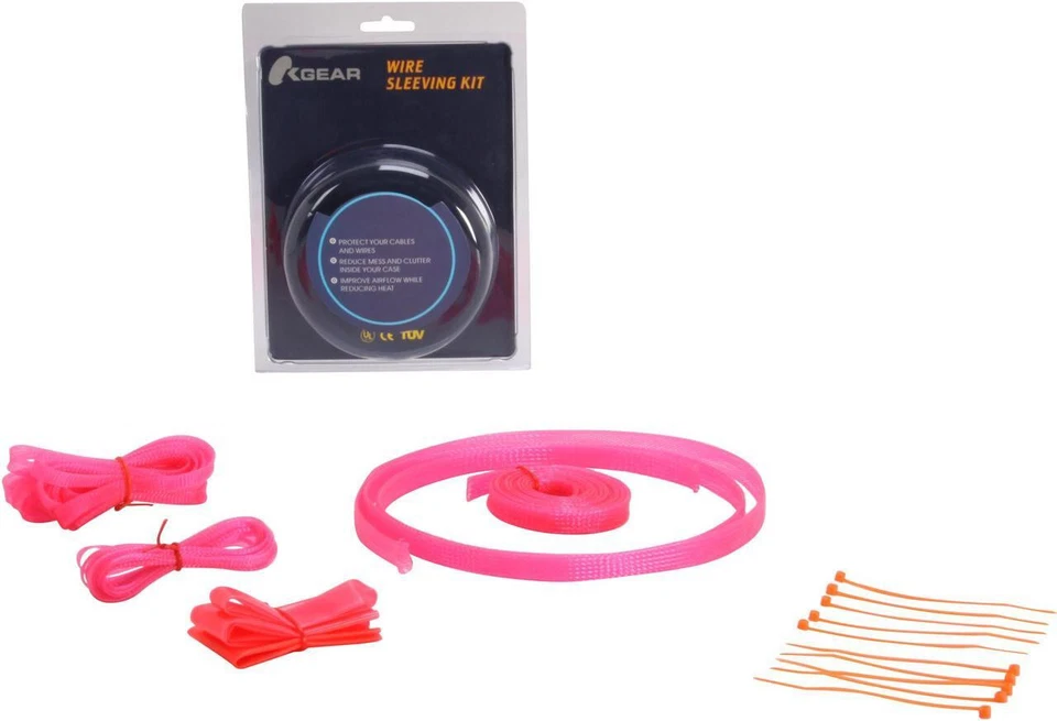 OKGEAR OK430UR UV Red Computer Case Cable Mod Sleeving Kit - Image 1 of 1
