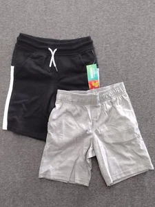 365 Kids from Garanimals Boys Mix & Match 2 Pack Size 7 Active Shorts Black/Gray - Picture 1 of 11