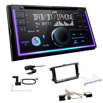 JVC 2-DIN MP3 Autoradio Bluetooth DAB+ für Skoda Rapid piano Canbus - Bild 1 von 4