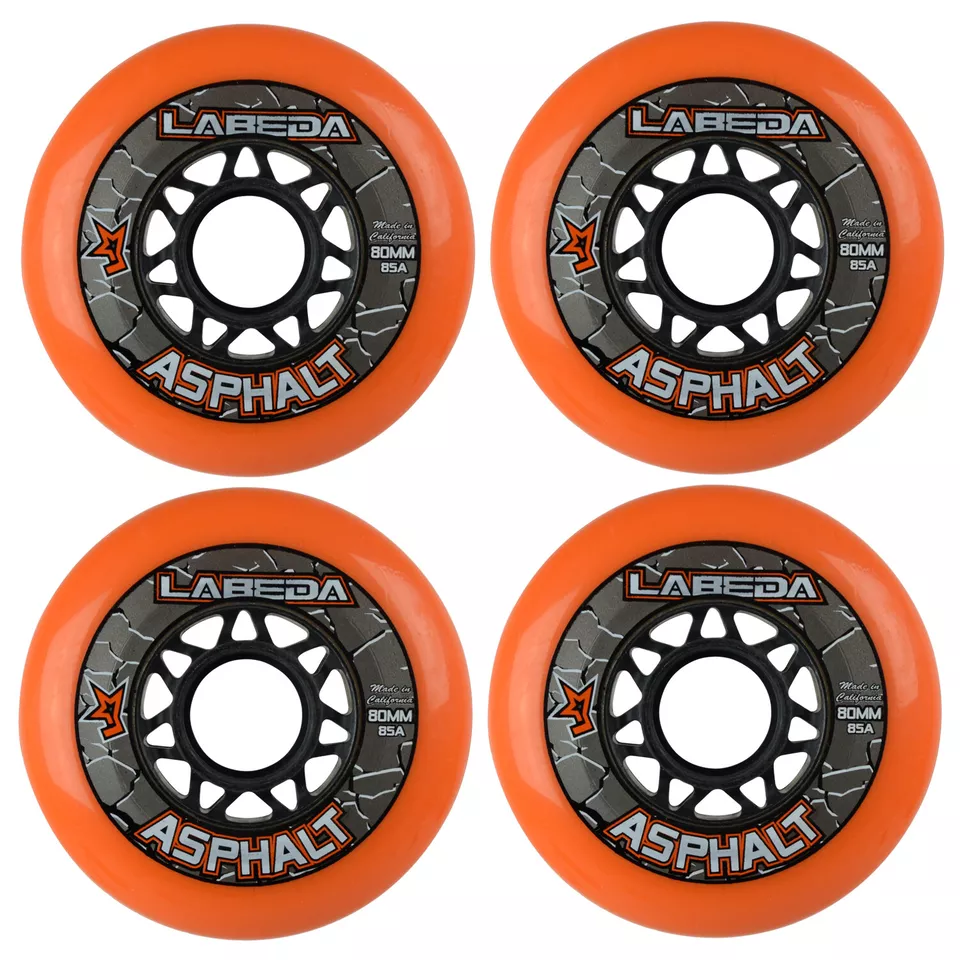 Labeda Asphalt Outdoor Inline Roller Hockey Wheels 59mm 4-pack
