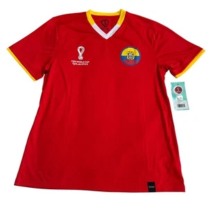 FIFA World Cup 2022 Ecuador jercey Official Licensed Red V-Neck Design large new - Picture 1 of 15