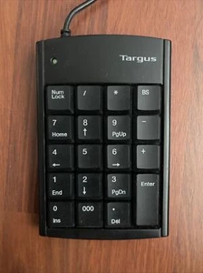 TARGUS Numeric Key Pad USB with Backspace Key Model PAUK10U 2 USB Ports - Picture 1 of 3