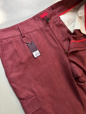 Calça cargo Isaia lã nova com etiquetas tamanho 38 cintura (56 EUR) - Imagem 1 de 4