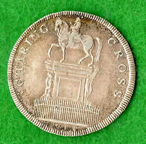 Middlesex London Charing Cross 19th Century Silver Token D11 Shilling C.I Statue - Picture 1 of 2