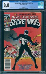 Marvel Super Heroes Secret Wars #8 Newsstand CGC 8.0 White Pages