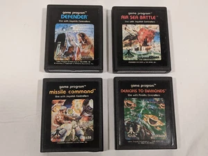 Atari 2600 Series Games Lot of 4 Defender Air Sea Battle Missile Command + - Picture 1 of 17