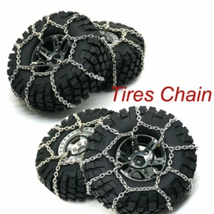 2/4PCS Alloy Snow Anti-Slip Tires Chain For TRX4 TRX-4 1/10 Crawler Car - Picture 1 of 4