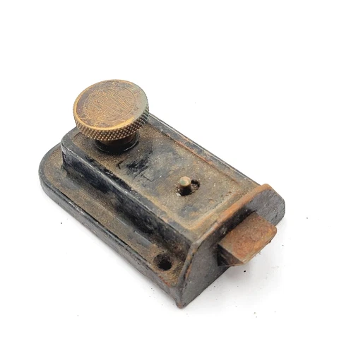 Vintage YALE Steel Surface Rim Night Lock Latch No Keeper Reclaimed Salvage Cover