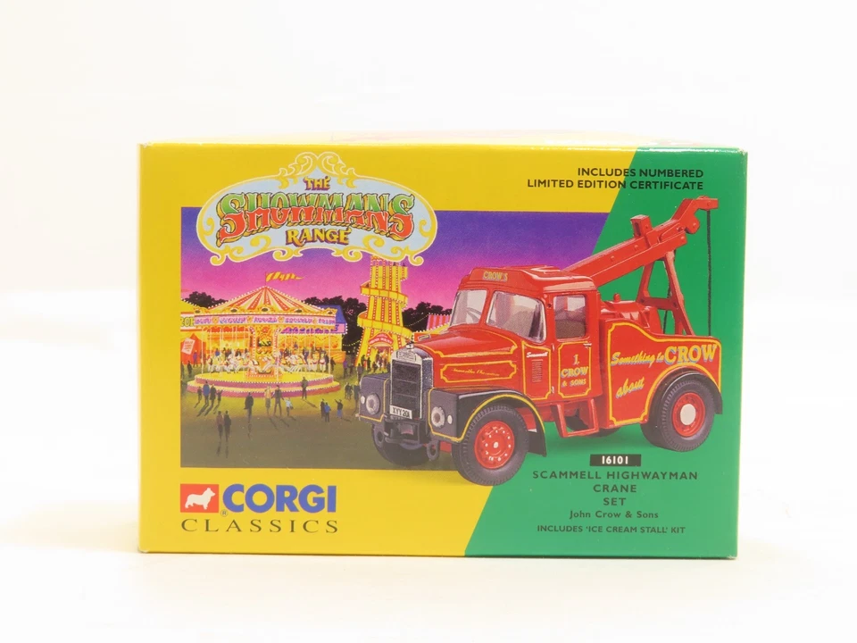 Corgi 16101 John Crow & Sons Scammell Highwayman Crane Set From The Showmans Die