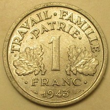 New listing
1943 France 1 franc coin
