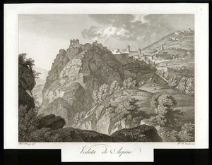 Original antique print View of Arpino Frosinone Lazio Italy - Picture 1 of 1