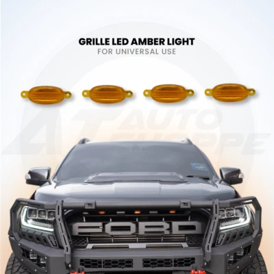 Luces de rejilla LED ámbar para Ford Ranger 2015-2021 T7 T8 XL XLT Wildtrak Raptor Foto 1 de 4