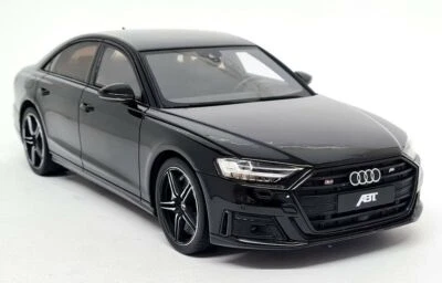 GTSpirit 1/18 - Audi S8 ABT Night Black Saloon Resin Scale Model Car - Image 1 of 4