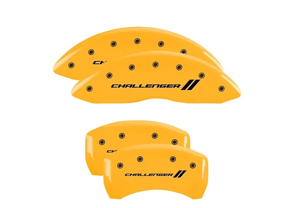 Dodge Challenger 2011-2022 Front Rear Set MGP Disc Brake Caliper Cover YELLOW — 第 1/1 张图片