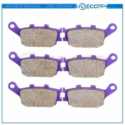 3 Pair Brake Pads For Honda VT1100C2 Shadow ACE 1100 1995-1999 Carbon Fiber - Image 1 of 4