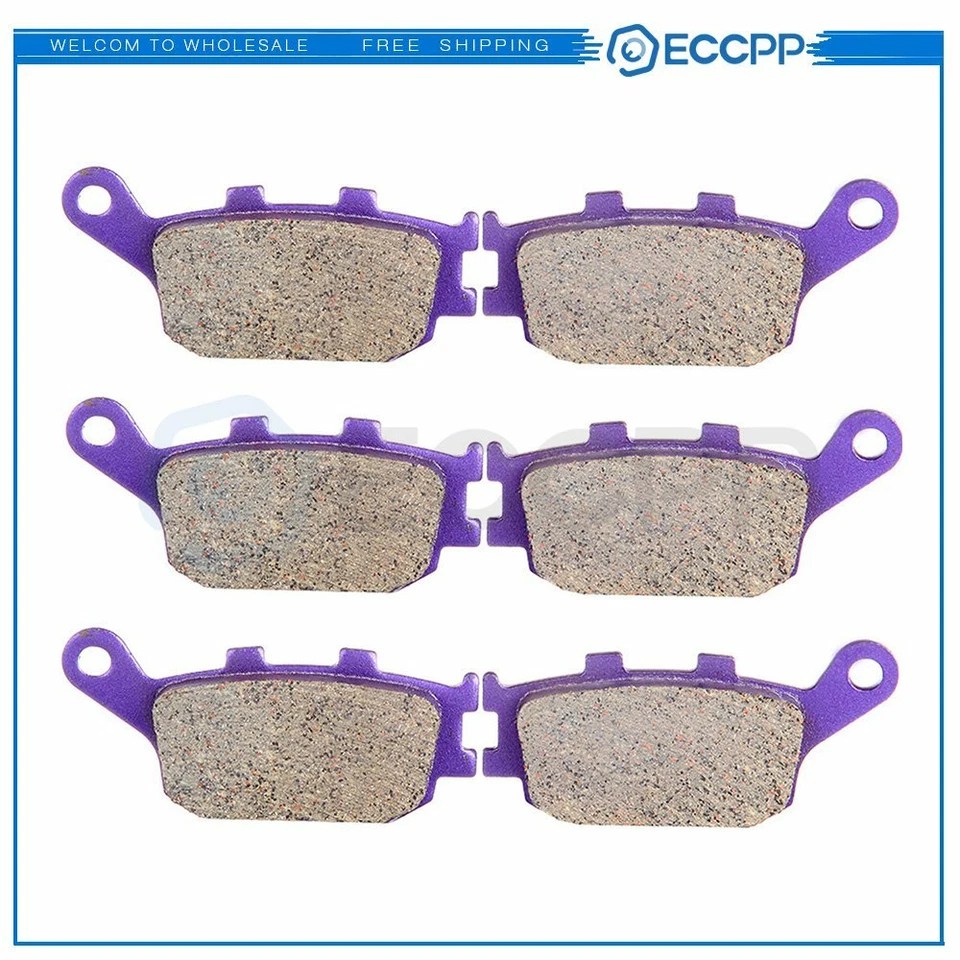 3 pares de pastillas de freno para Honda VT1100C2 Shadow ACE 1100 1995-1999 fibra de carbono Foto 1 de 4