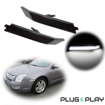 Smoked White Front Fender Side Marker Lights For 06-09 Ford Fusion Mercury Milan - Image 1 of 4