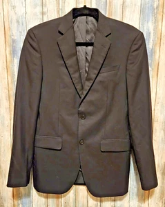 Enzo Custom Clothiers Solid Black Blazer Suit Jacket Mens ~ 100% Wool - Picture 1 of 13
