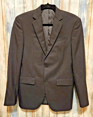 Blazer Traje Chaqueta Para Hombre Enzo Custom Clothiers Negro Sólido ~ 100% Lana Foto 1 de 4