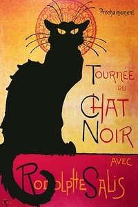 The Black Cat Theophile Steinlen Tournee du Chat Noir 24x36 Vintage Poster Repro - Picture 1 of 1