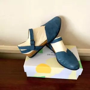 NIB Earth Origins Palomos Peyton Closed Toe Mary Jane Sandal size 6 Moroccan Blu - Picture 1 of 14