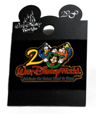 Walt Disney World 2000 Mickey Donald Goofy Celebrate The Future Hand In Hand Pin - Image 1 of 4