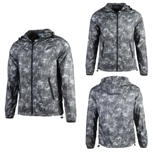 Mens Lightweight Breathable Water Resistant Hooded Rain Jacket Outdoors&Commutes - Picture 1 of 11
