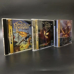 Lot 3 Games Sega Saturn Panzer Dragoon1 2ⅠⅡ Zwei Azel set Japan JP SS NTSC-J - Picture 1 of 12
