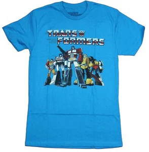 Transformers Mens  T-Shirt - Autobot Classic Group Under Logo Image - Picture 1 of 1