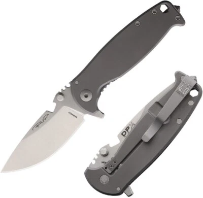 DPx Gear HEST 4.0 Folding Knife 3" MagnaCut Steel Blade Gray Titanium Handle - Image 1 of 3