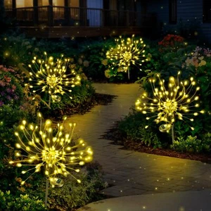 Solar Garden Lights Outdoor Decor Fairy Fireworks Light Waterproof for Yard O... - Picture 1 of 8