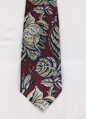 Corbata XMI para hombre Nordstrom roja floral toda seda hecha en EE. UU.  Foto 1 de 4
