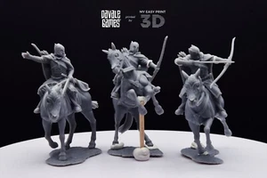 Grey Castle Court Guards Mounted Davale Games 3D Printed With High Quality Resin - Picture 1 of 17