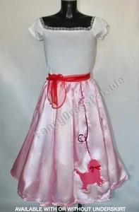 Teenager Girl 1950’s Costume Rock & Roll Poodle Fancy Dress 10 11 12 13 14 15 16 - Picture 1 of 3