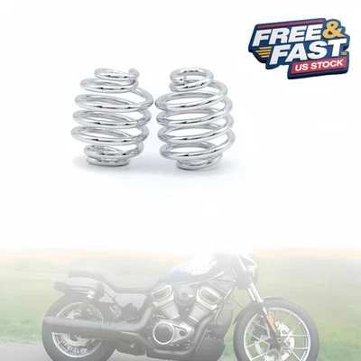 Chrome Plated 2" Solo Seat Springs for Harley Davidson Sportster 1990-2014​ - Image 1 of 4