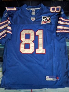 Camiseta deportiva NFL Reebok auténtica Buffalo Bills Terrell Owens 50 aniversario talla 50 - Imagen 1 de 6