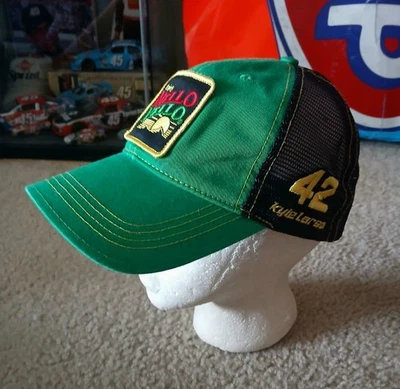Gorra de carreras con chip Ganassi emitida por el equipo Kyle Larson Mello Yello Throwback #42 NASCAR Foto 1 de 4