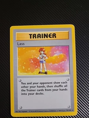 Lass - 75/102 - Pokemon Base Set Shadowless Rare WOTC Vintage LP - Image 1 of 2