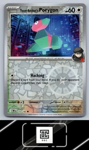 SV10: Destined Rivals #153/182 Team Rocket's Porygon Reverse Holo - Picture 1 of 2