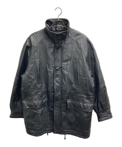 ST JOHN'S BAY                    leather coat black - Picture 1 of 9