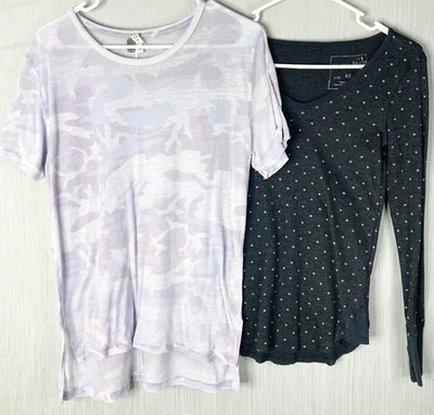 КОМПЛЕКТ ~ We The Free People лот из 2 свитер с длинным рукавом и камуфляжный топ ~ размер XS - Изображение 1 из 4