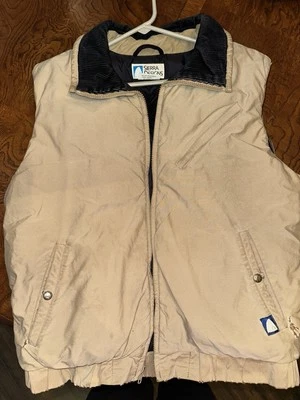 Chaleco ligero vintage Sierra Designs beige para hombre grande años 80 Foto 1 de 4