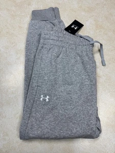 UNDER ARMOUR WOMEN'S UA RIVAL GRAY FLEECE JOGGER SIZE MEDIUM - NEW WITH TAG - Picture 1 of 8
