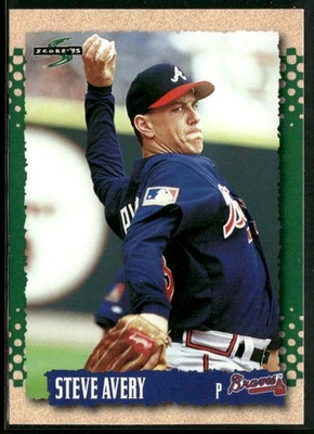 1995 Score #185 Steve Avery - Image 1 of 2