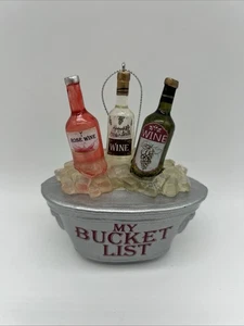 Lista de Cubos Copa de Vino Adorno de Navidad Barril de Vino Rosa Italia Francia Rosa - Imagen 1 de 9